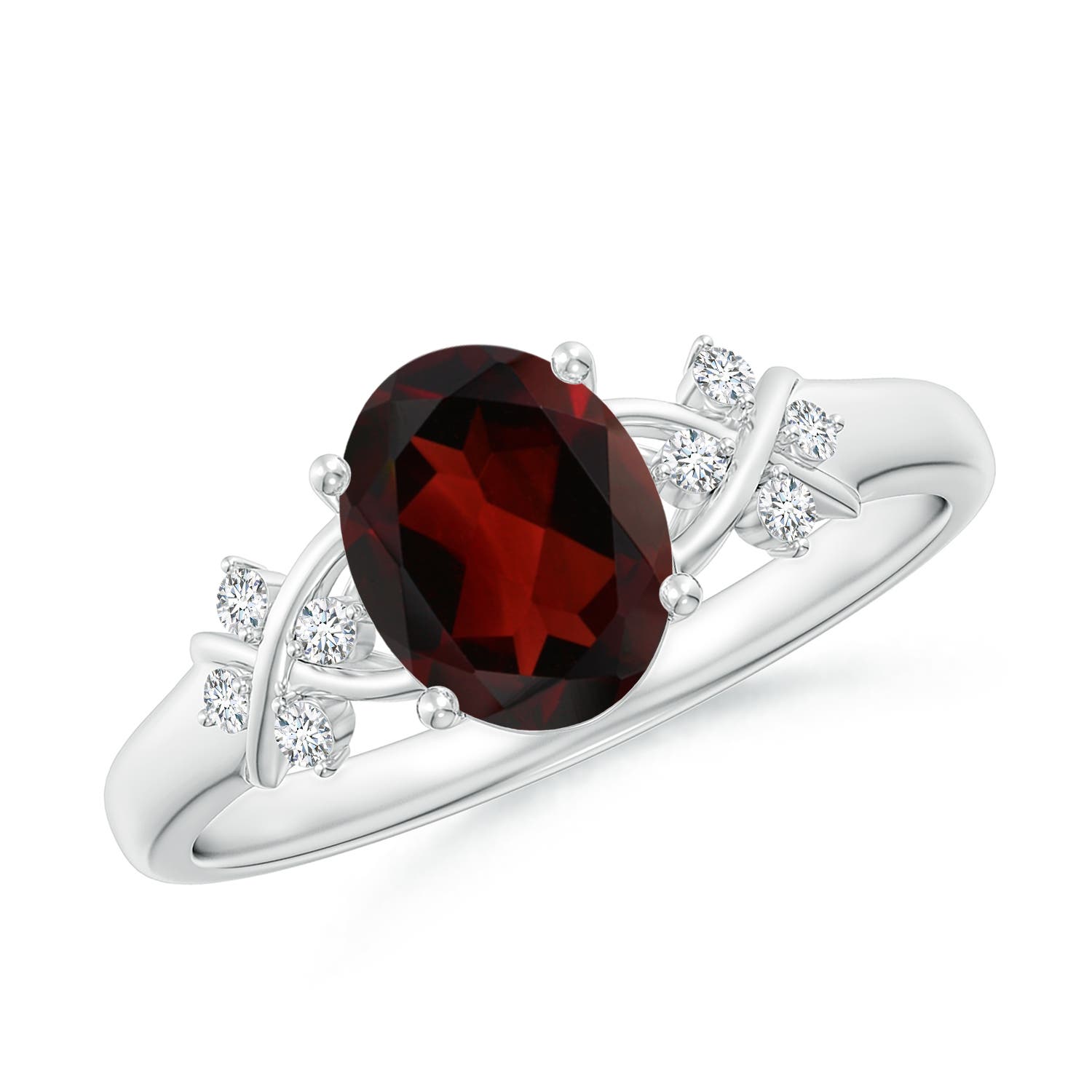 AA - Garnet / 1.53 CT / 14 KT White Gold