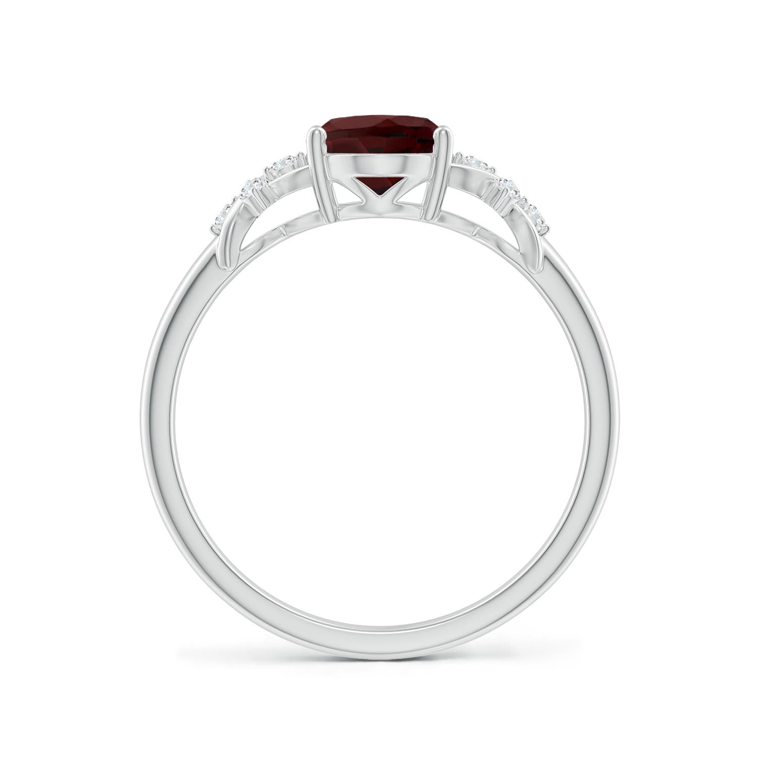 AA - Garnet / 1.53 CT / 14 KT White Gold