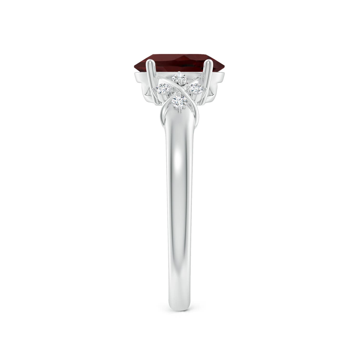 AA - Garnet / 1.53 CT / 14 KT White Gold