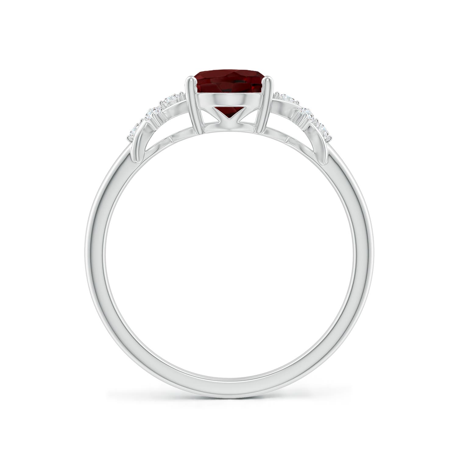 AAA - Garnet / 1.53 CT / 14 KT White Gold