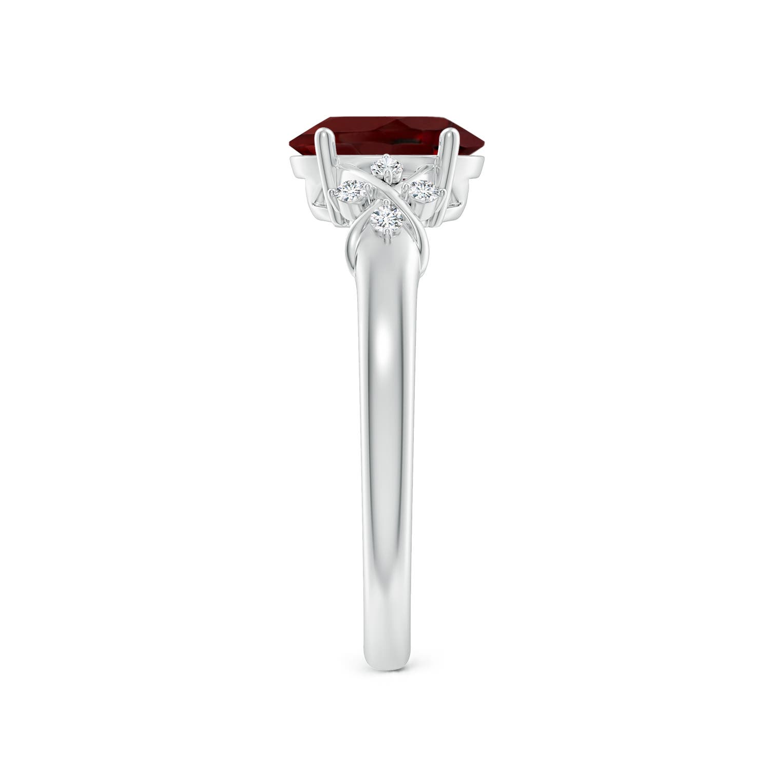 AAA - Garnet / 1.53 CT / 14 KT White Gold