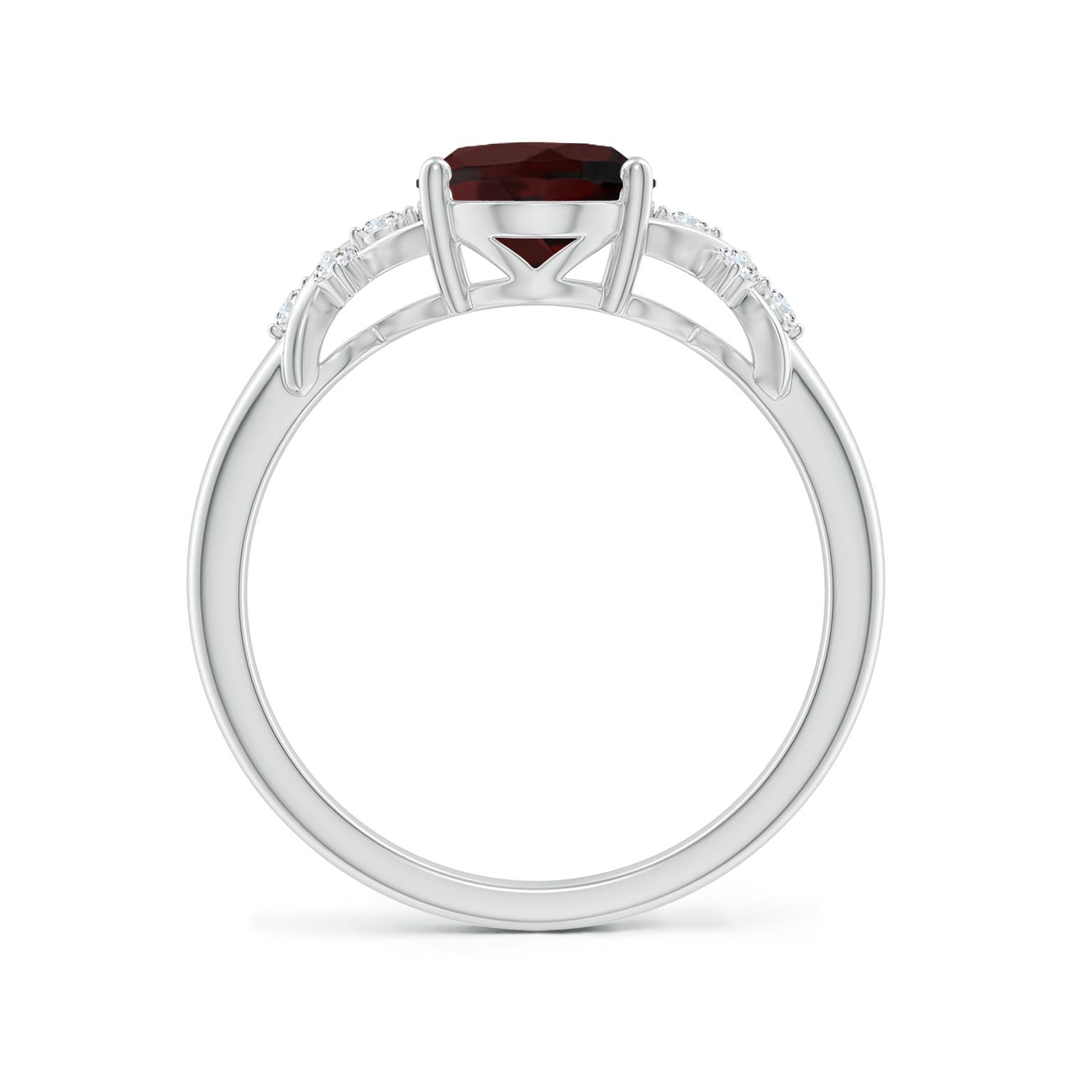 A - Garnet / 2.11 CT / 14 KT White Gold