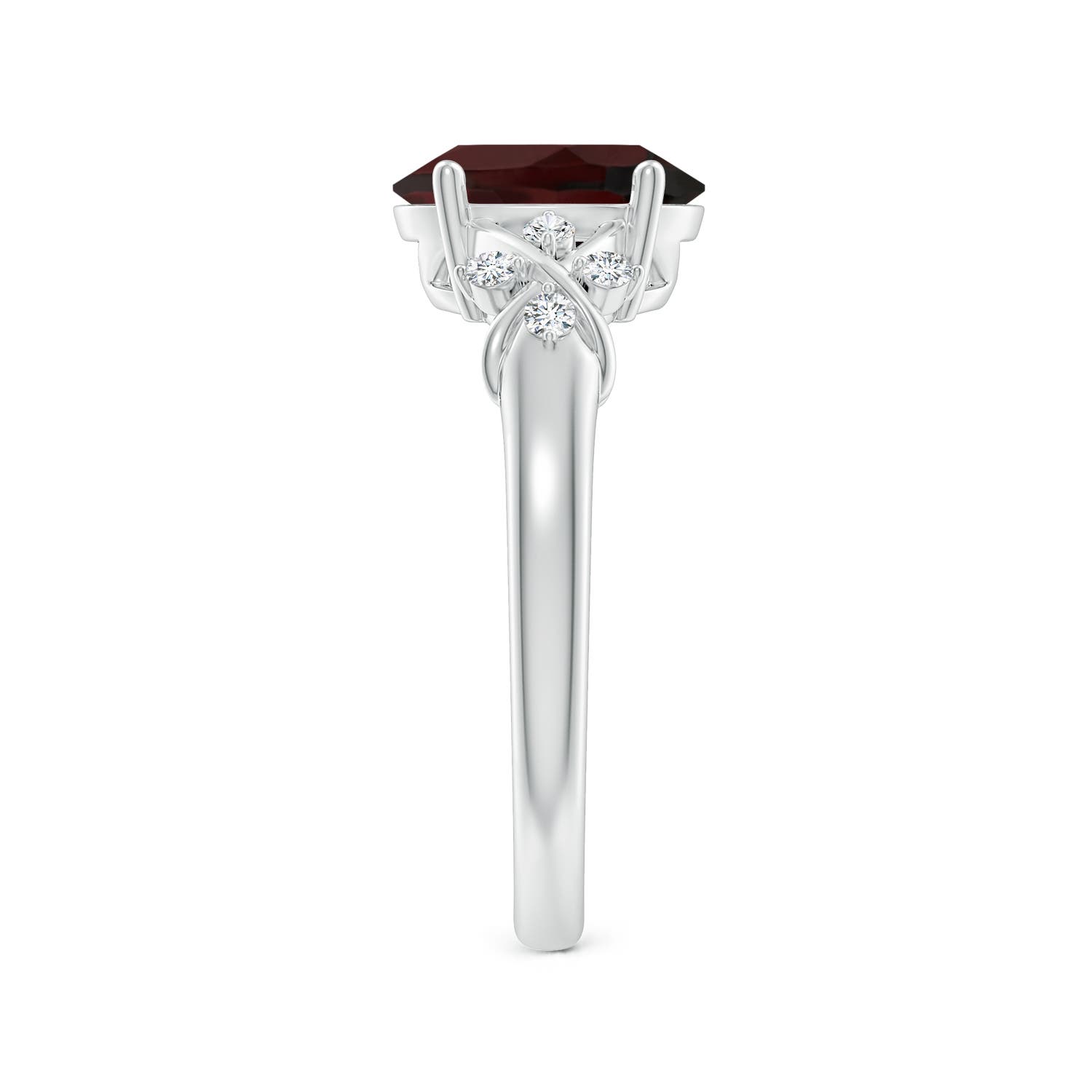 A - Garnet / 2.11 CT / 14 KT White Gold