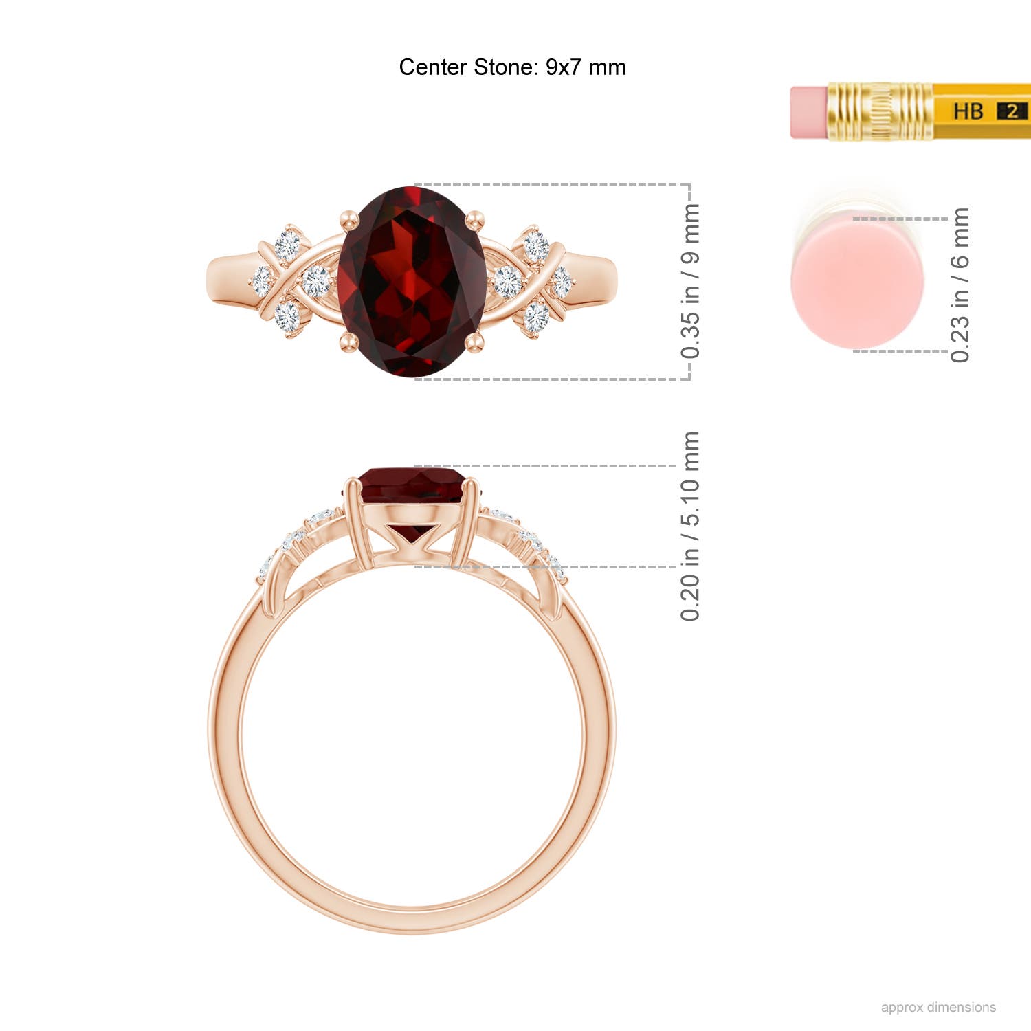 AAA - Garnet / 2.11 CT / 14 KT Rose Gold