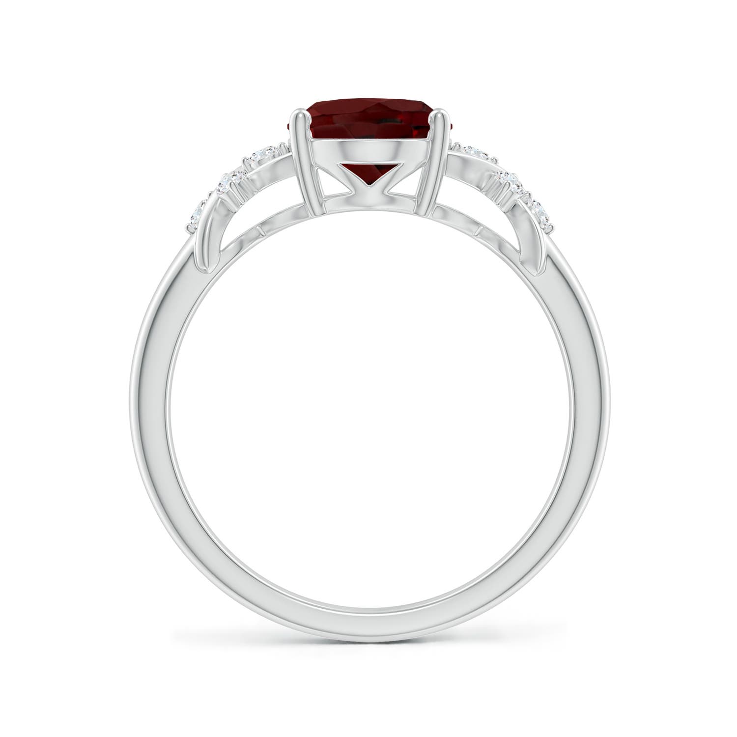 AAA - Garnet / 2.11 CT / 14 KT White Gold