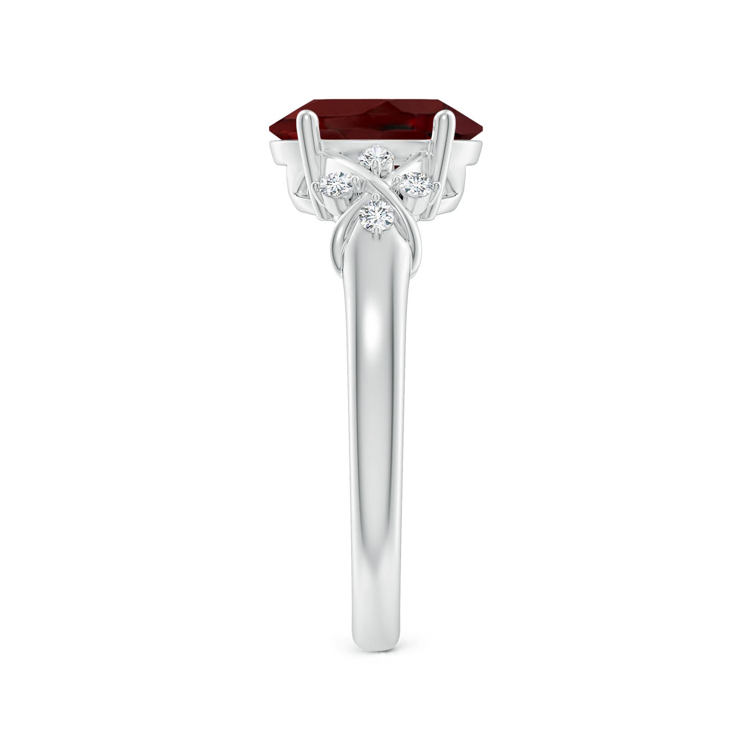 AAA - Garnet / 2.11 CT / 14 KT White Gold