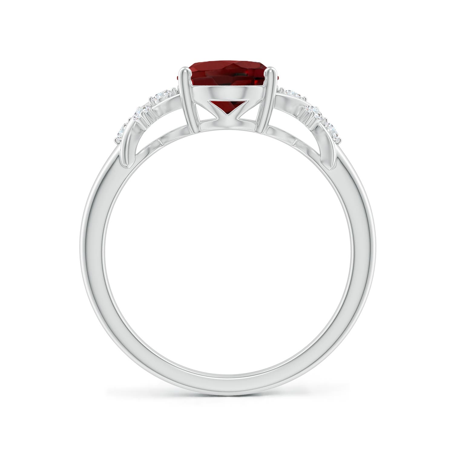 AAAA - Garnet / 2.11 CT / 14 KT White Gold