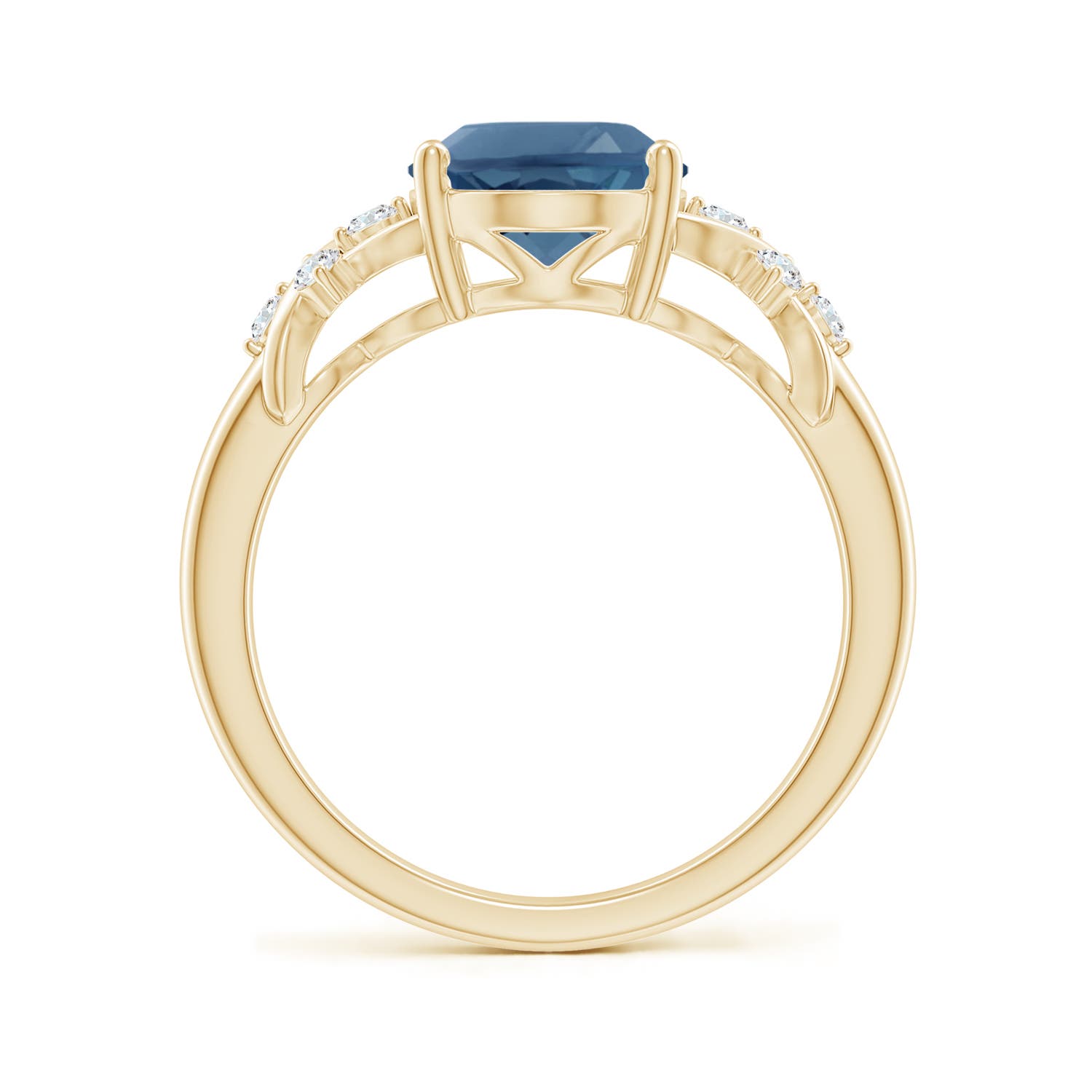 A - London Blue Topaz / 3.42 CT / 14 KT Yellow Gold