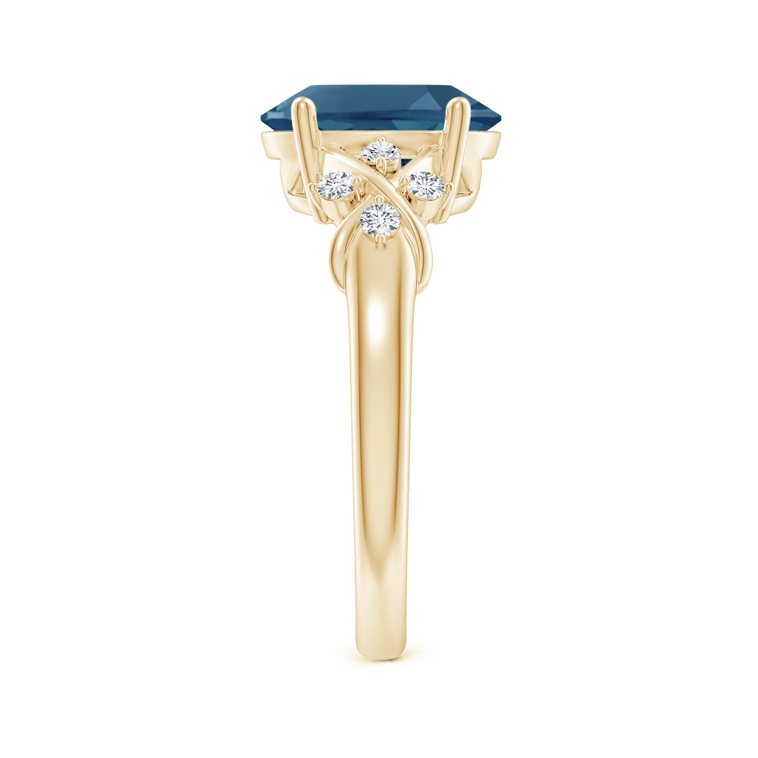 AA - London Blue Topaz / 3.42 CT / 14 KT Yellow Gold