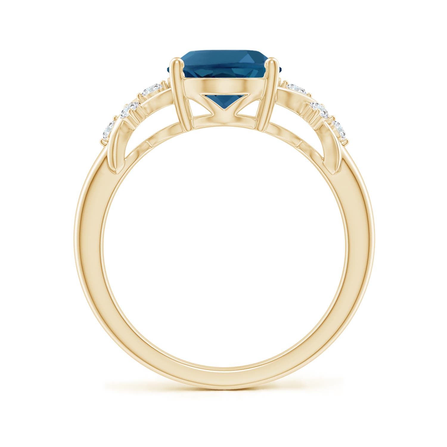 AAA - London Blue Topaz / 3.42 CT / 14 KT Yellow Gold