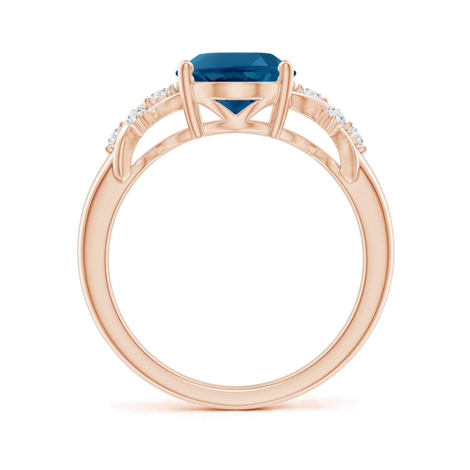 AAAA - London Blue Topaz / 3.42 CT / 14 KT Rose Gold