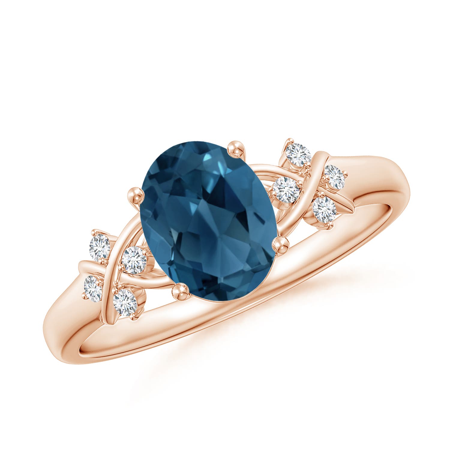 AA - London Blue Topaz / 1.58 CT / 14 KT Rose Gold