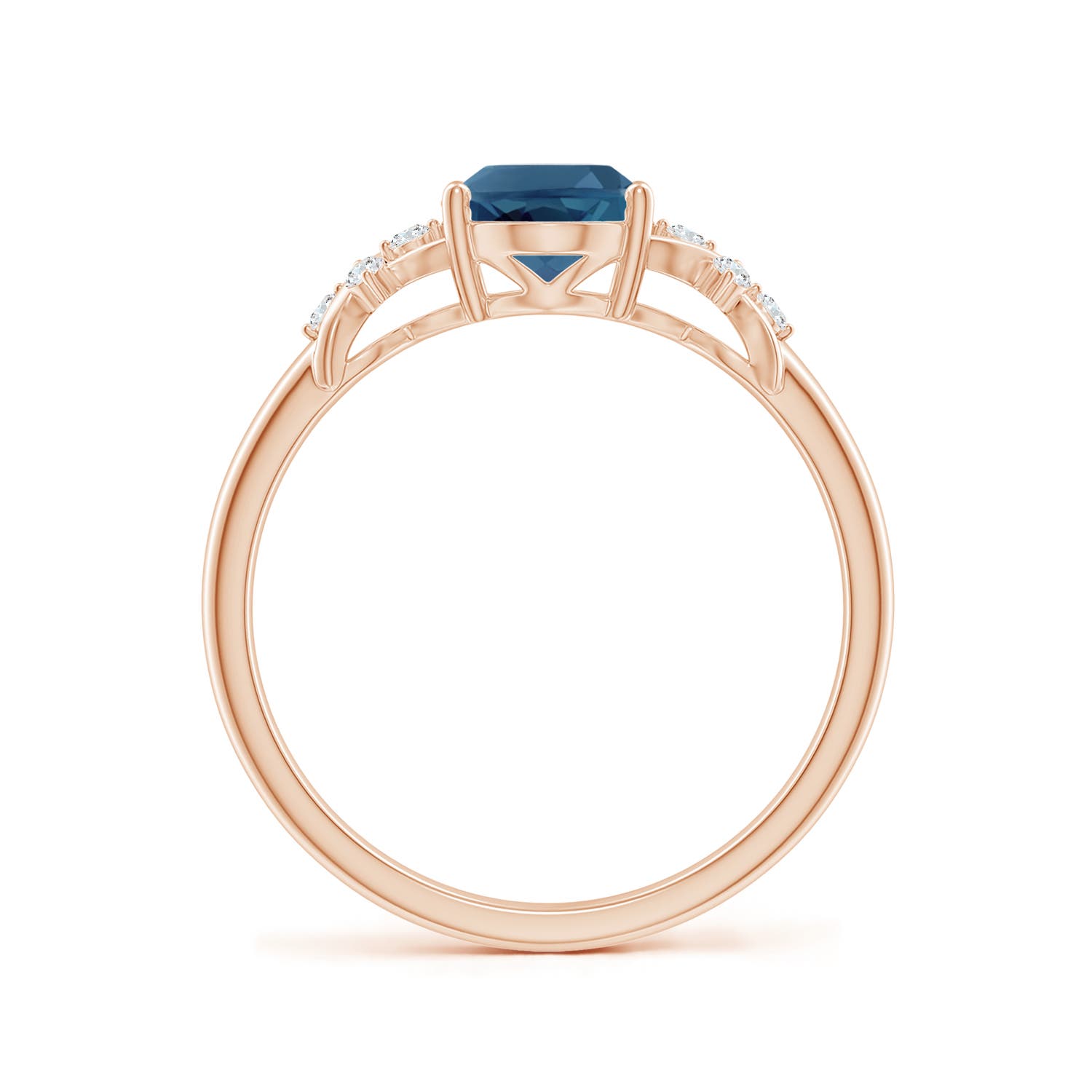 AA - London Blue Topaz / 1.58 CT / 14 KT Rose Gold