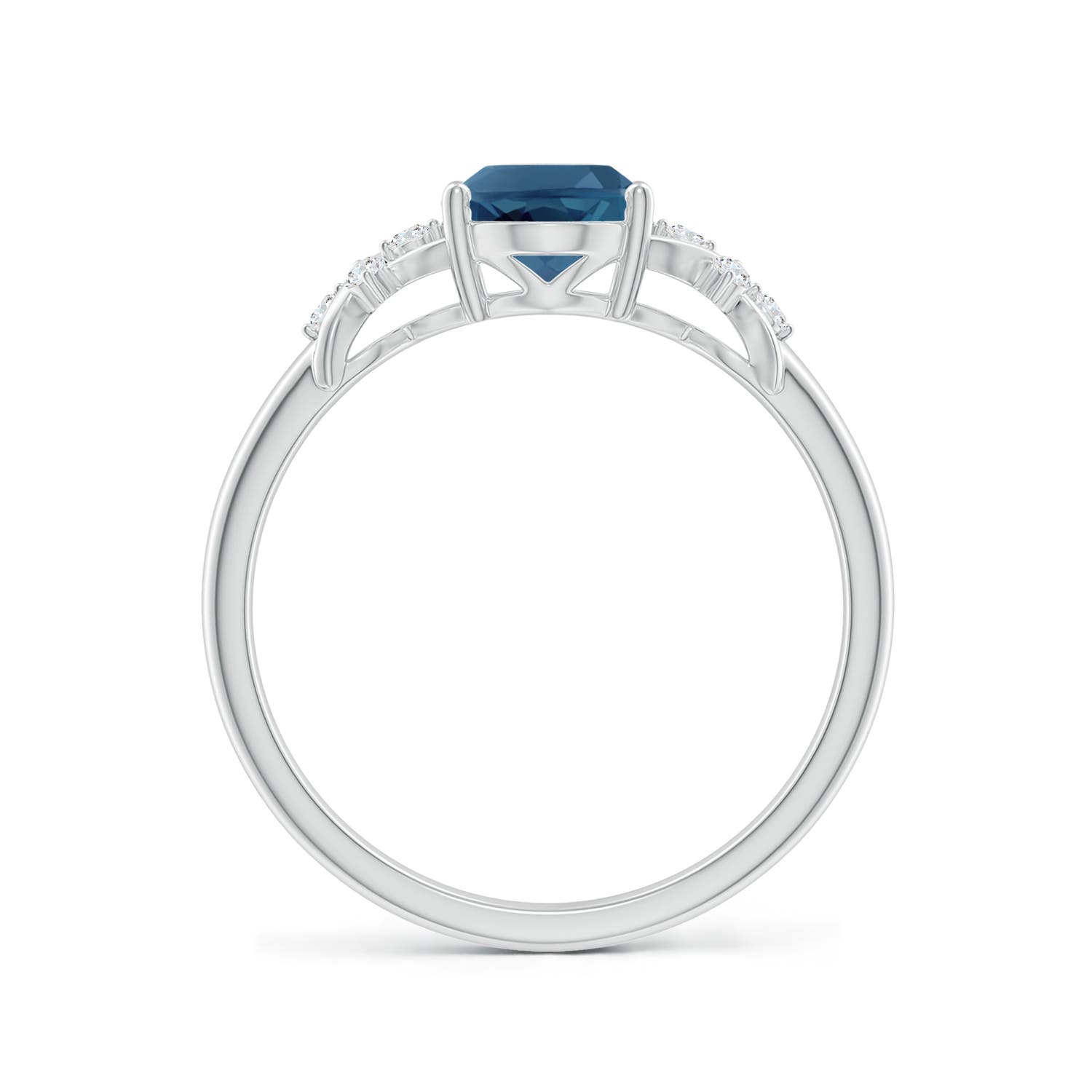 AA - London Blue Topaz / 1.58 CT / 14 KT White Gold