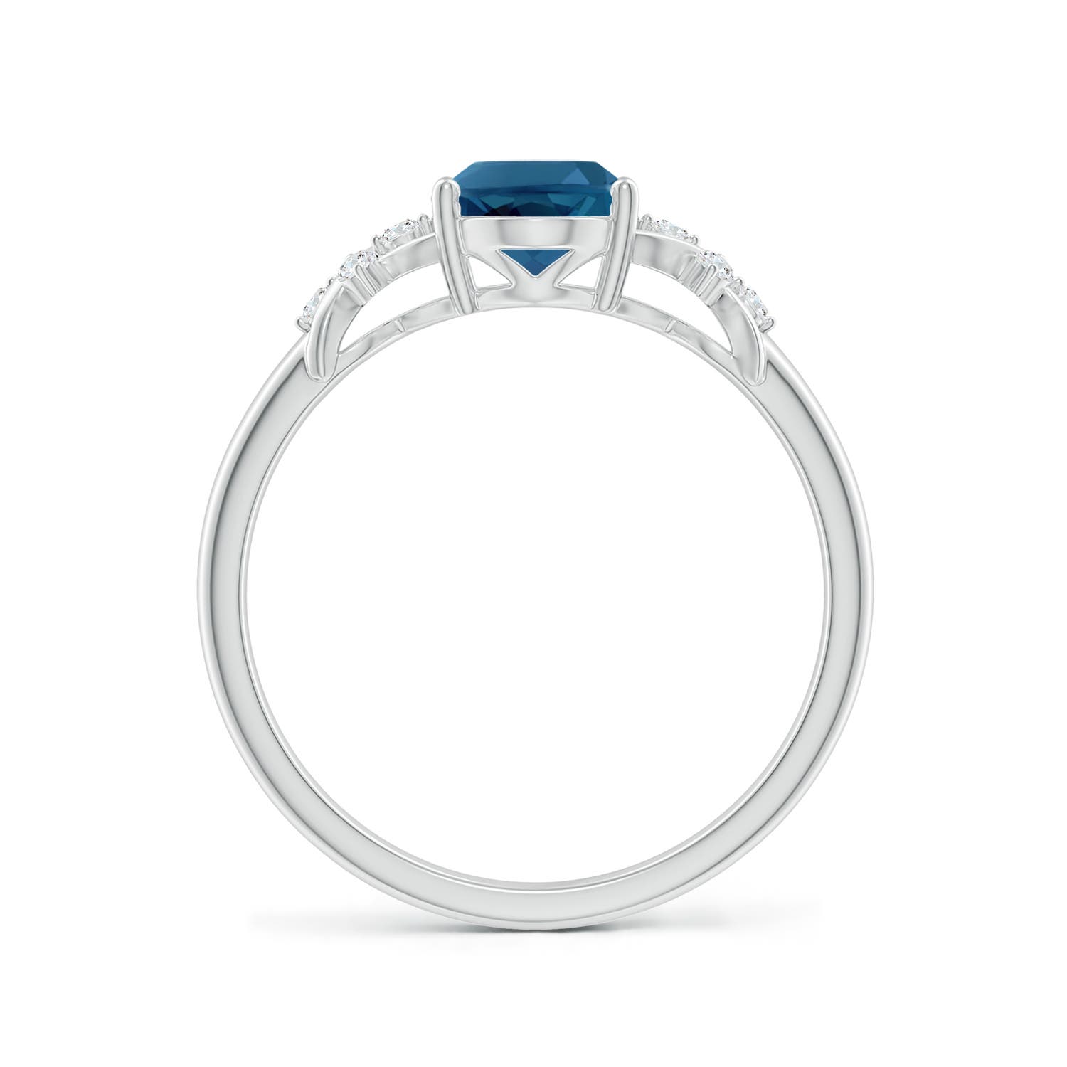 AAA - London Blue Topaz / 1.58 CT / 14 KT White Gold