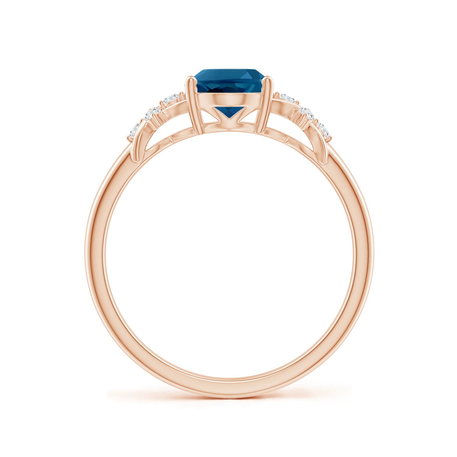 AAAA - London Blue Topaz / 1.58 CT / 14 KT Rose Gold