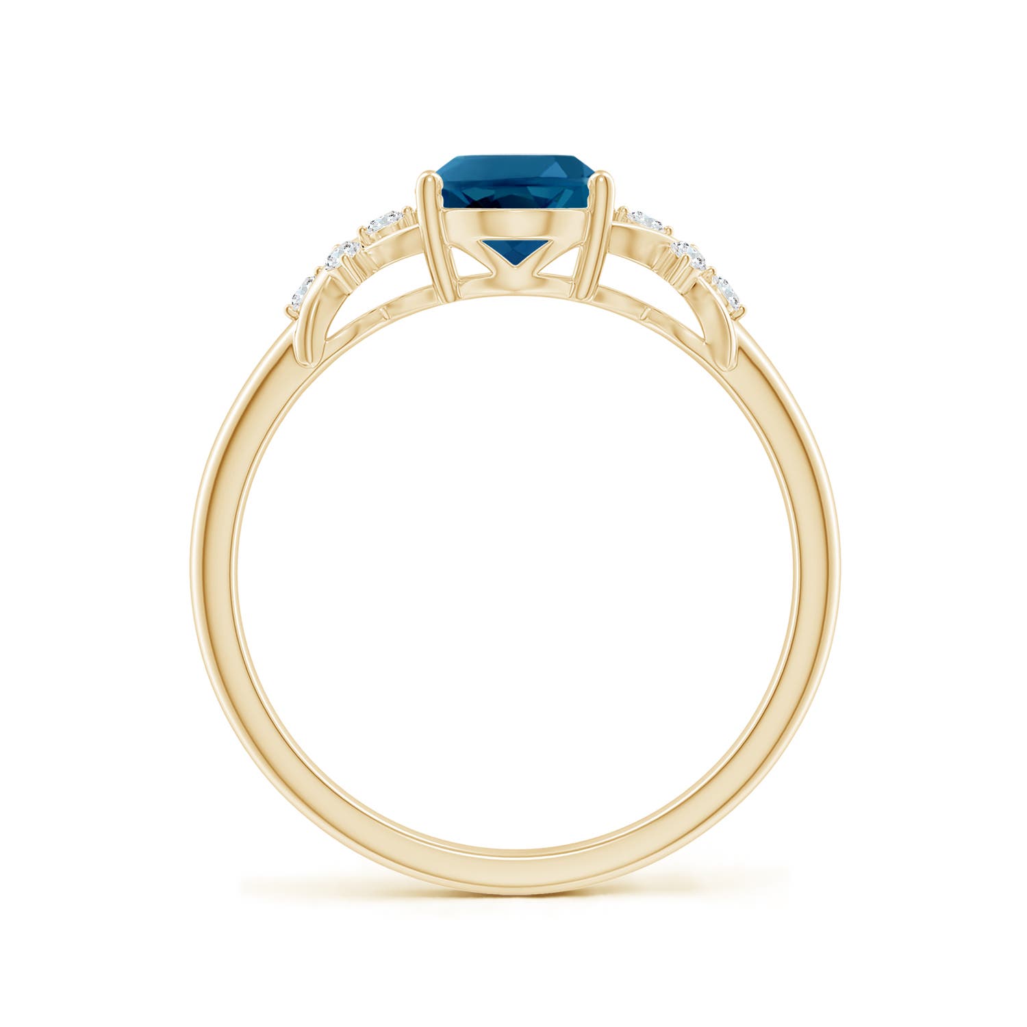 AAAA - London Blue Topaz / 1.58 CT / 14 KT Yellow Gold