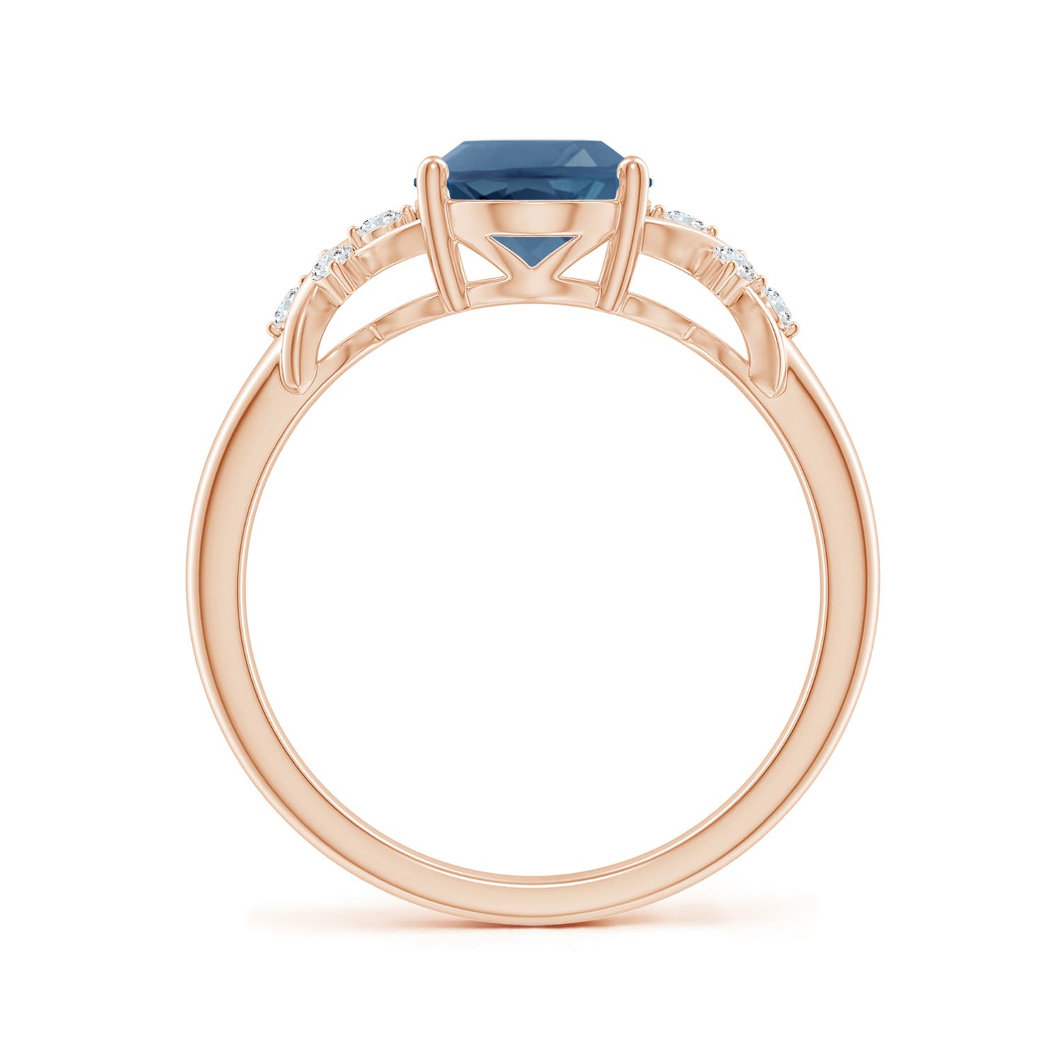 A - London Blue Topaz / 2.36 CT / 14 KT Rose Gold