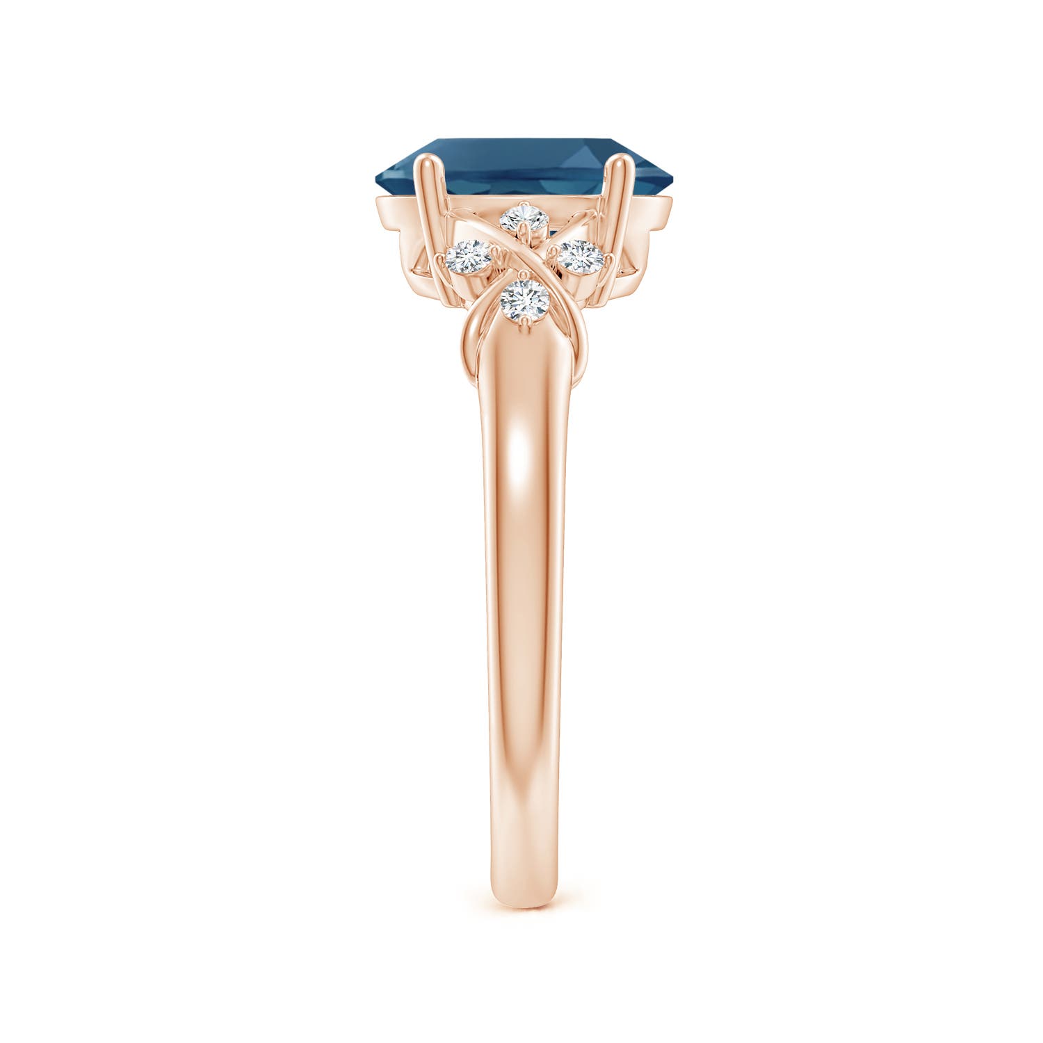 AA - London Blue Topaz / 2.36 CT / 14 KT Rose Gold