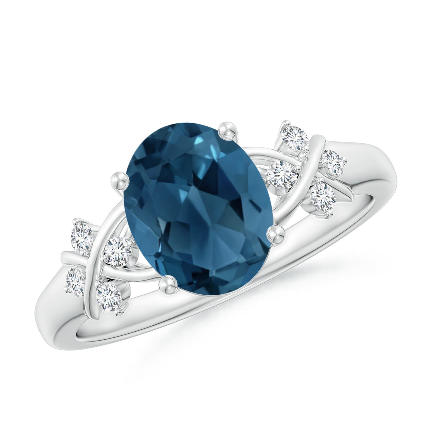 AA - London Blue Topaz / 2.36 CT / 14 KT White Gold