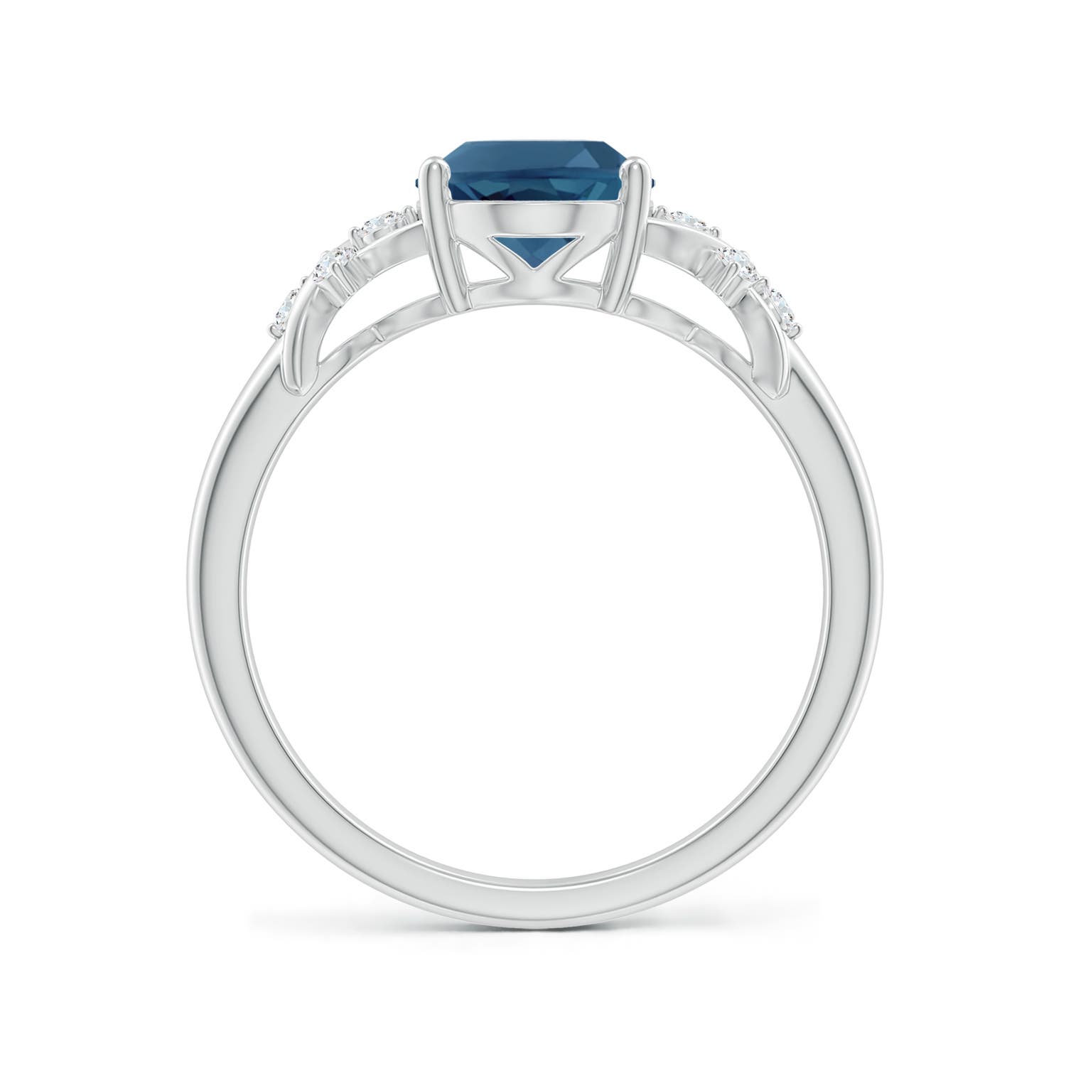 AA - London Blue Topaz / 2.36 CT / 14 KT White Gold