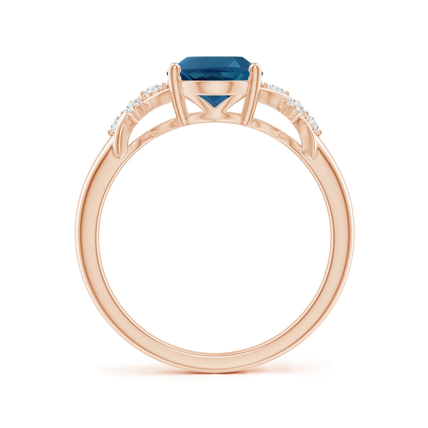 AAA - London Blue Topaz / 2.36 CT / 14 KT Rose Gold