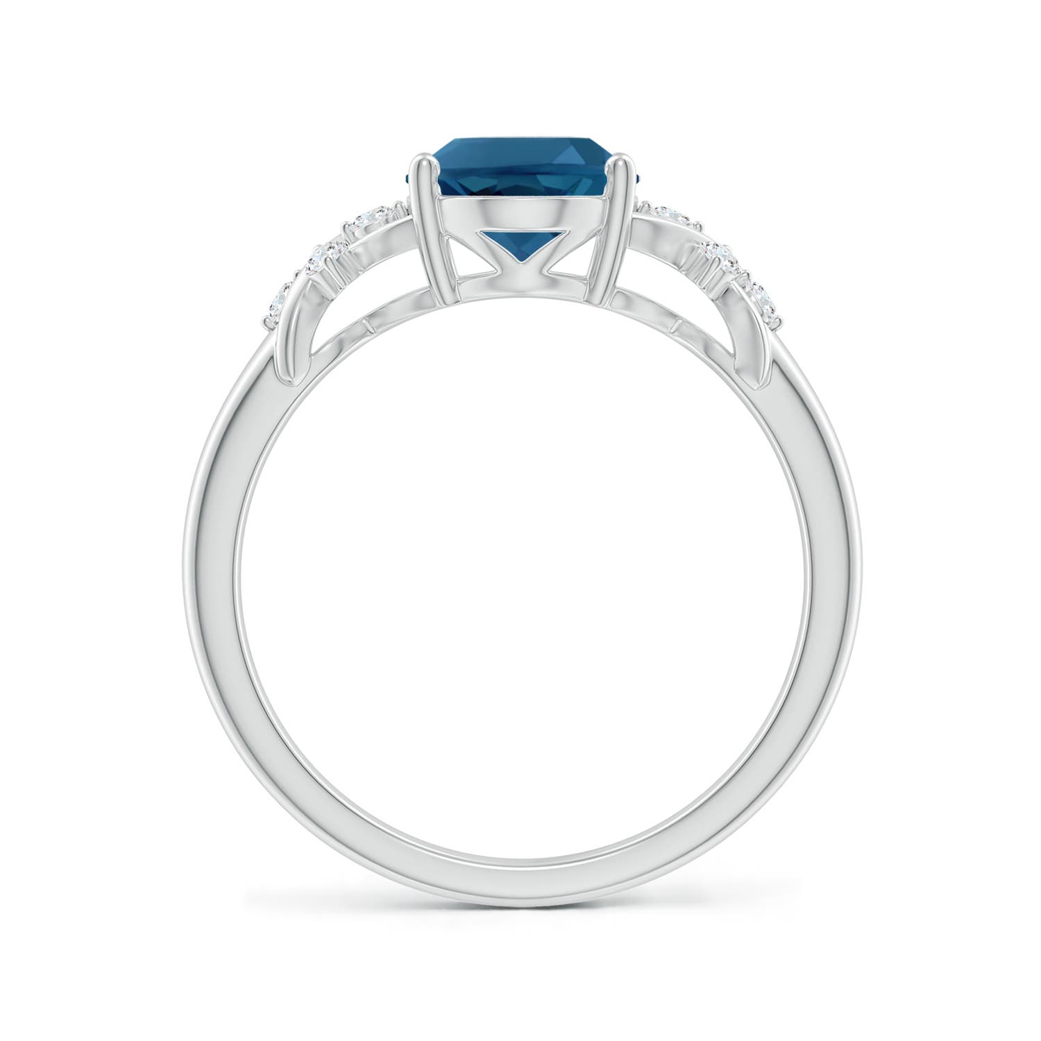 AAA - London Blue Topaz / 2.36 CT / 14 KT White Gold