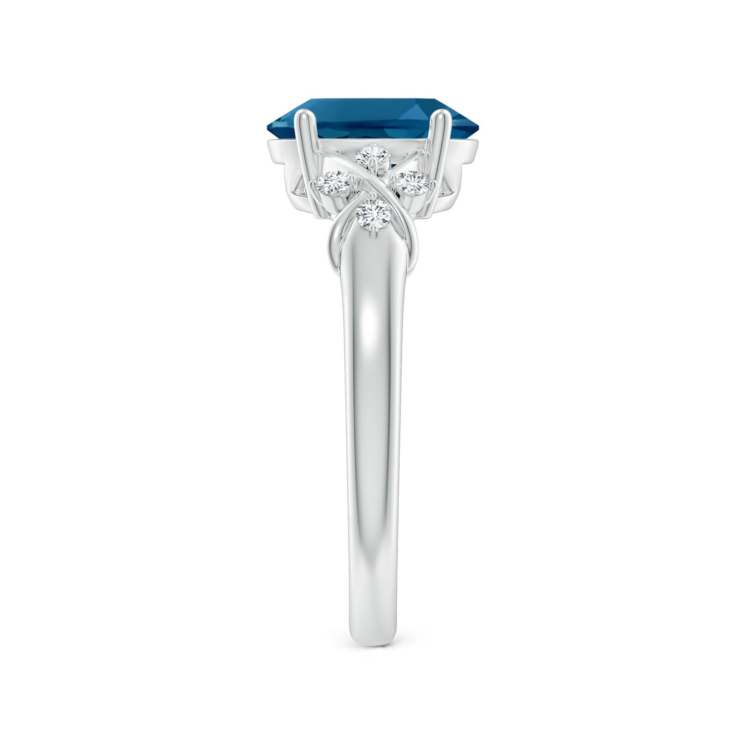 AAAA - London Blue Topaz / 2.36 CT / 14 KT White Gold