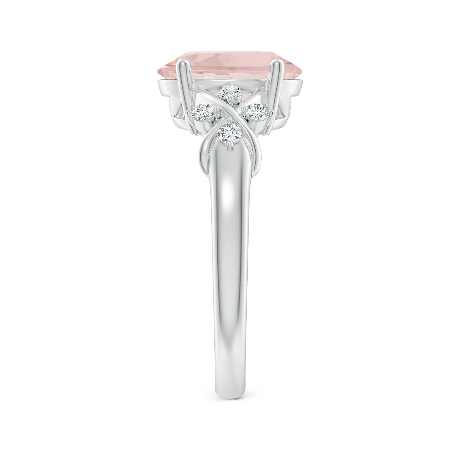 A - Morganite / 2.67 CT / 14 KT White Gold