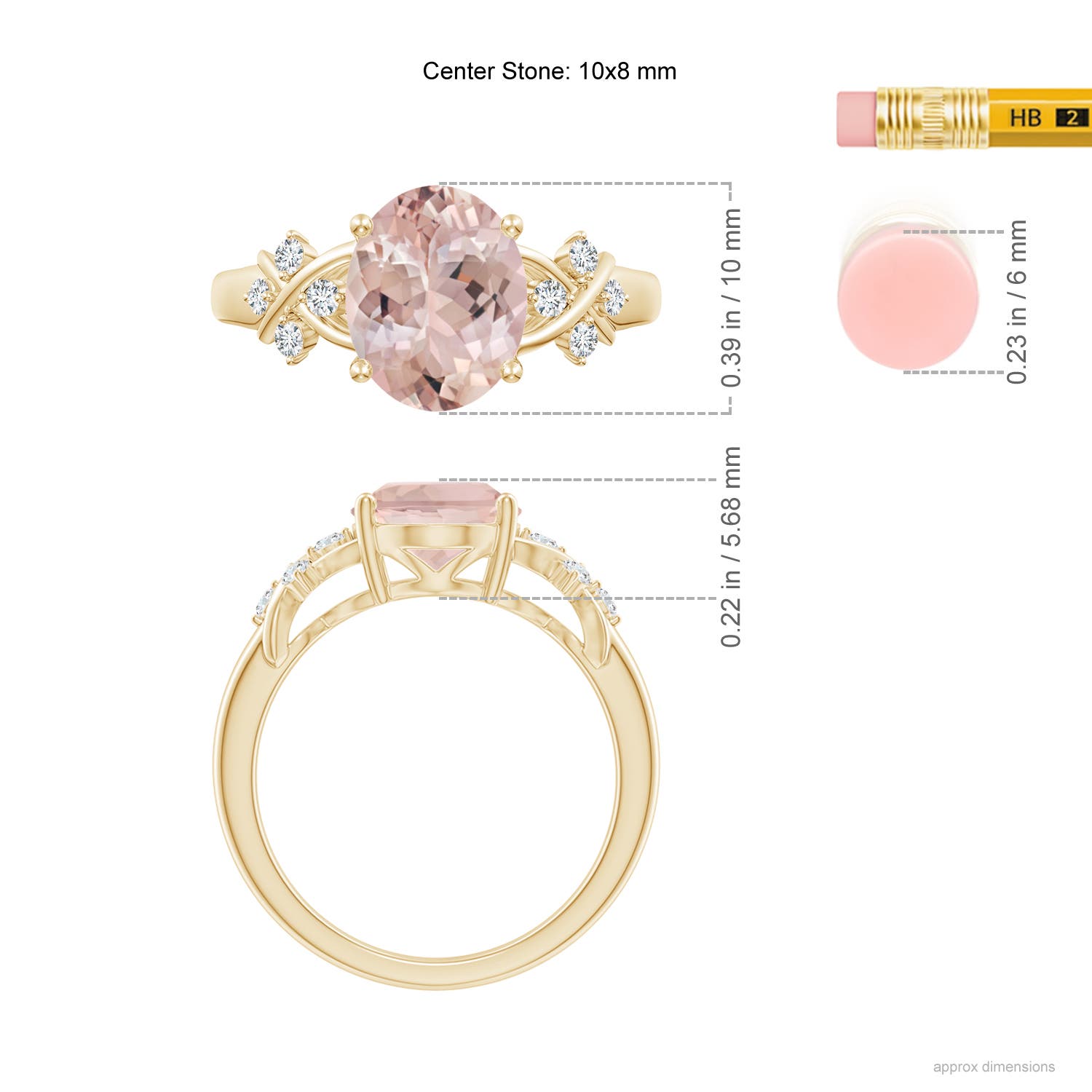 AA - Morganite / 2.67 CT / 14 KT Yellow Gold