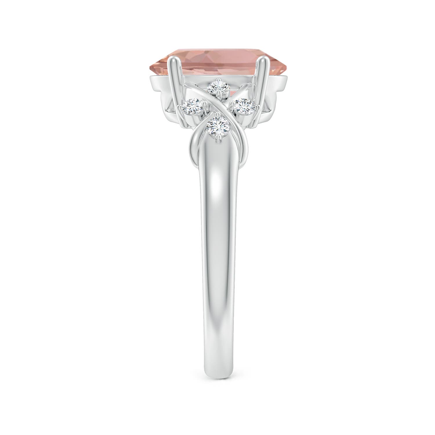 AAAA - Morganite / 2.67 CT / 14 KT White Gold