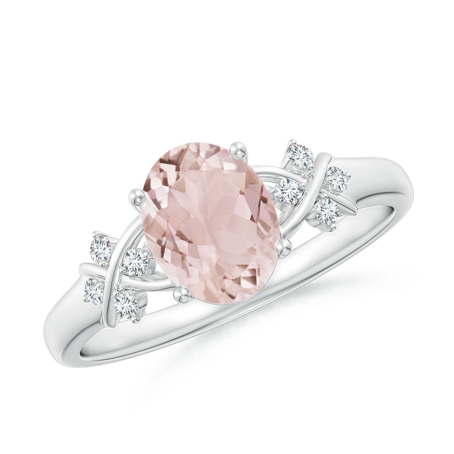 A - Morganite / 1.18 CT / 14 KT White Gold