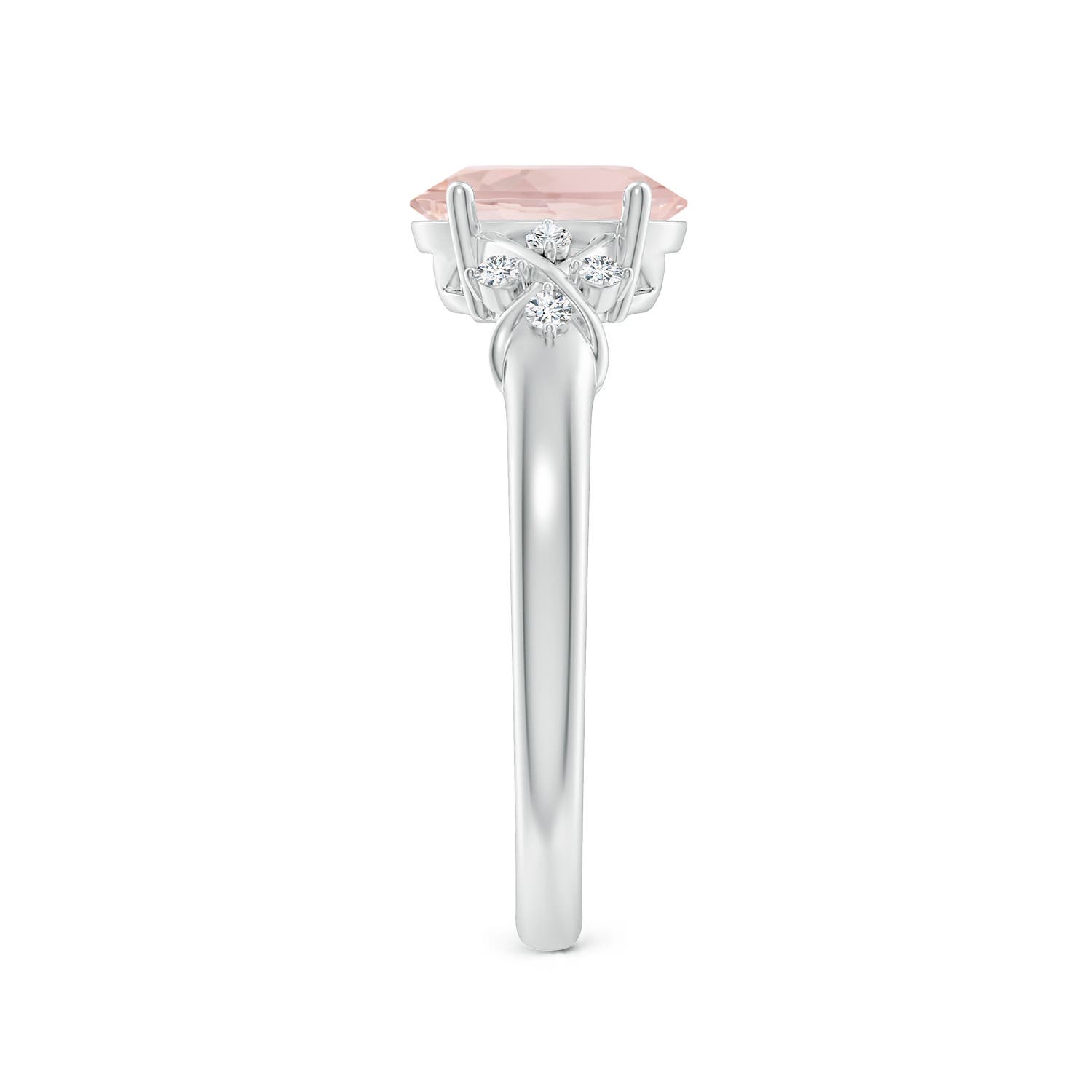 A - Morganite / 1.18 CT / 14 KT White Gold