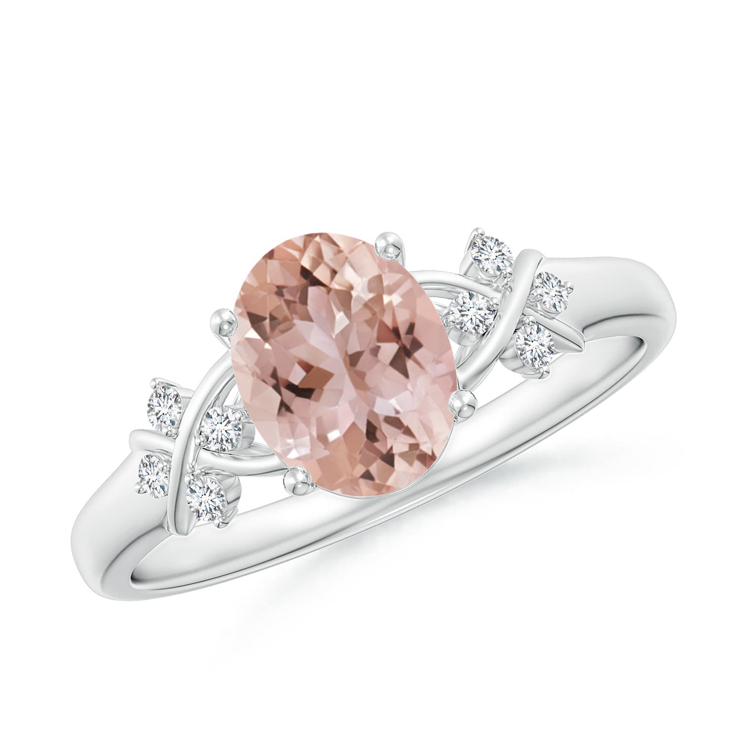 AAA - Morganite / 1.18 CT / 14 KT White Gold