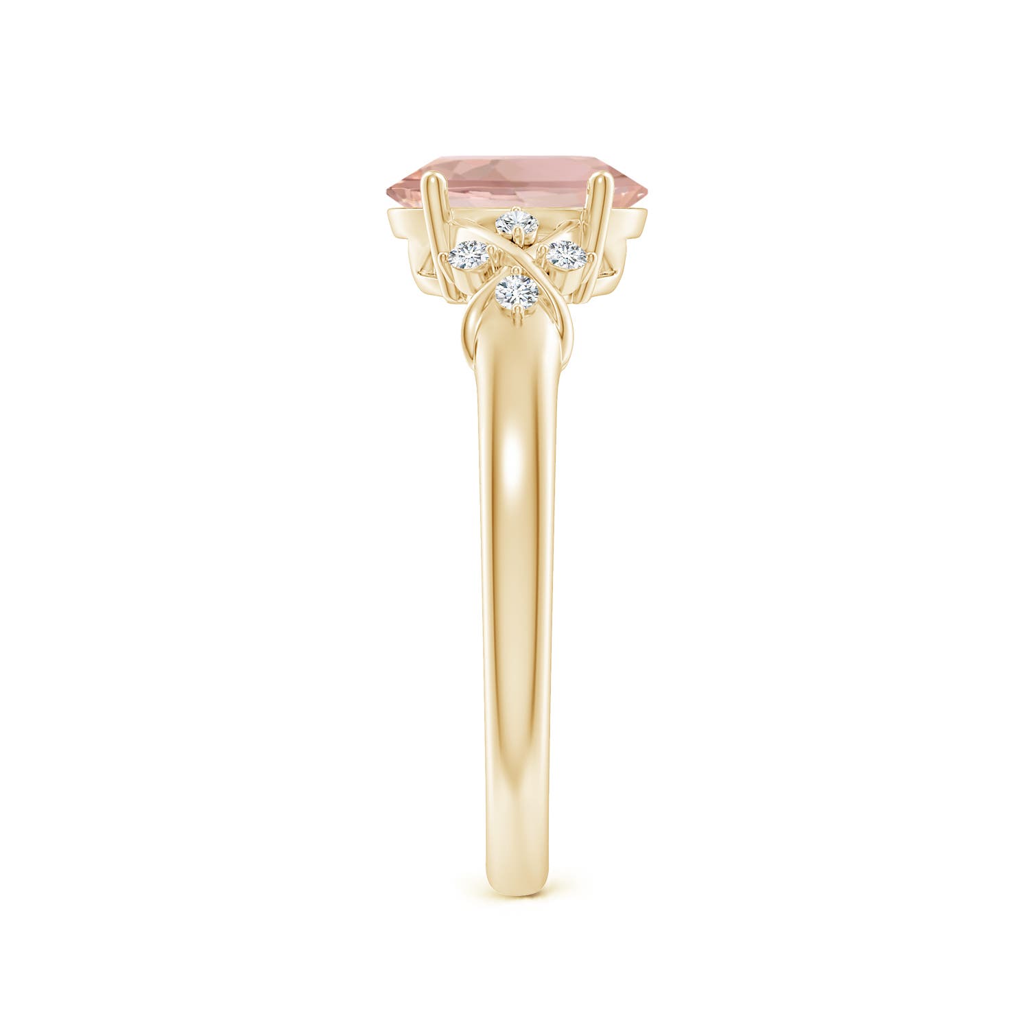 AAA - Morganite / 1.18 CT / 14 KT Yellow Gold