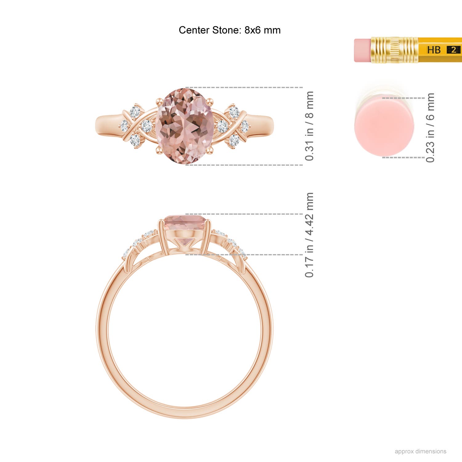 AAAA - Morganite / 1.18 CT / 14 KT Rose Gold