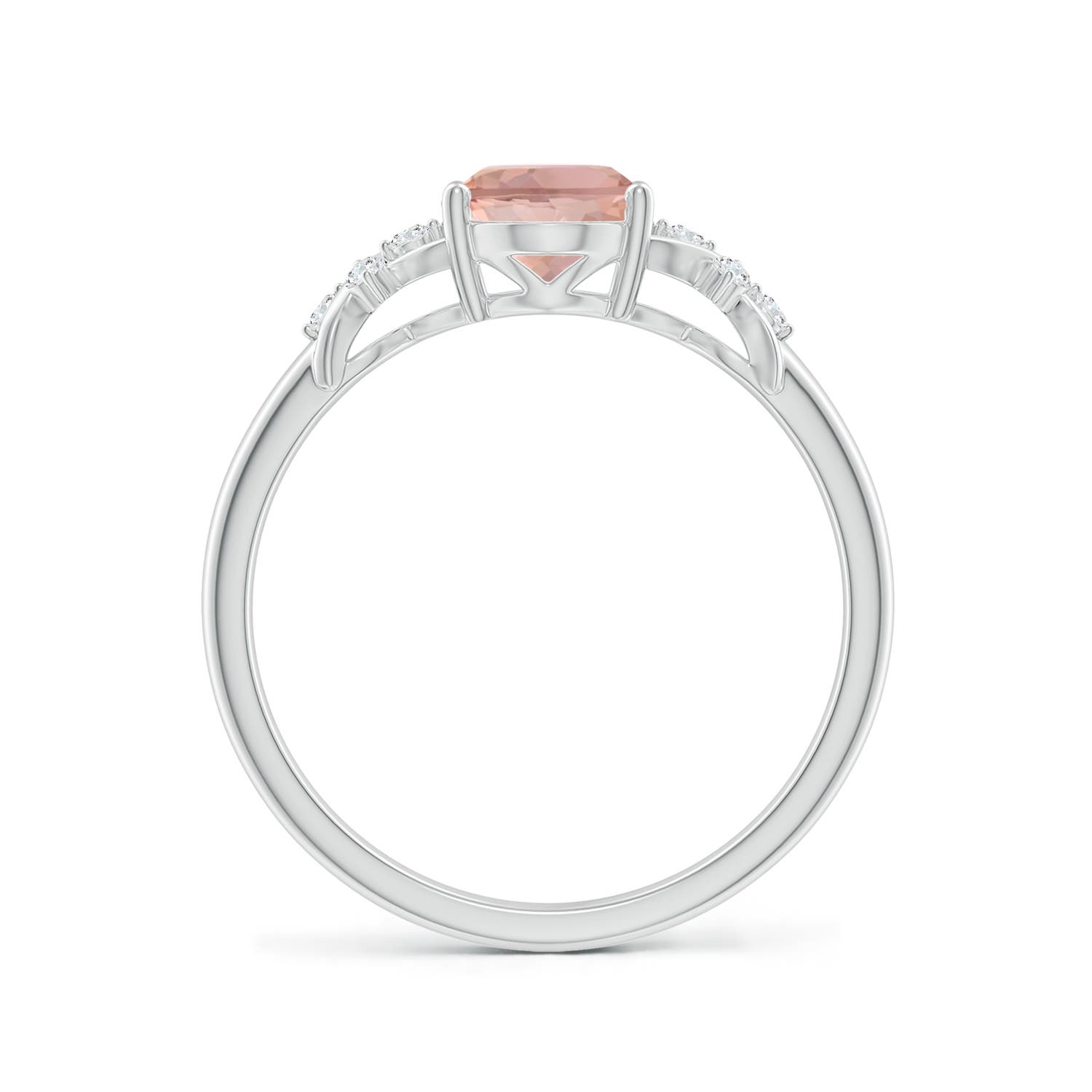 AAAA - Morganite / 1.18 CT / 14 KT White Gold