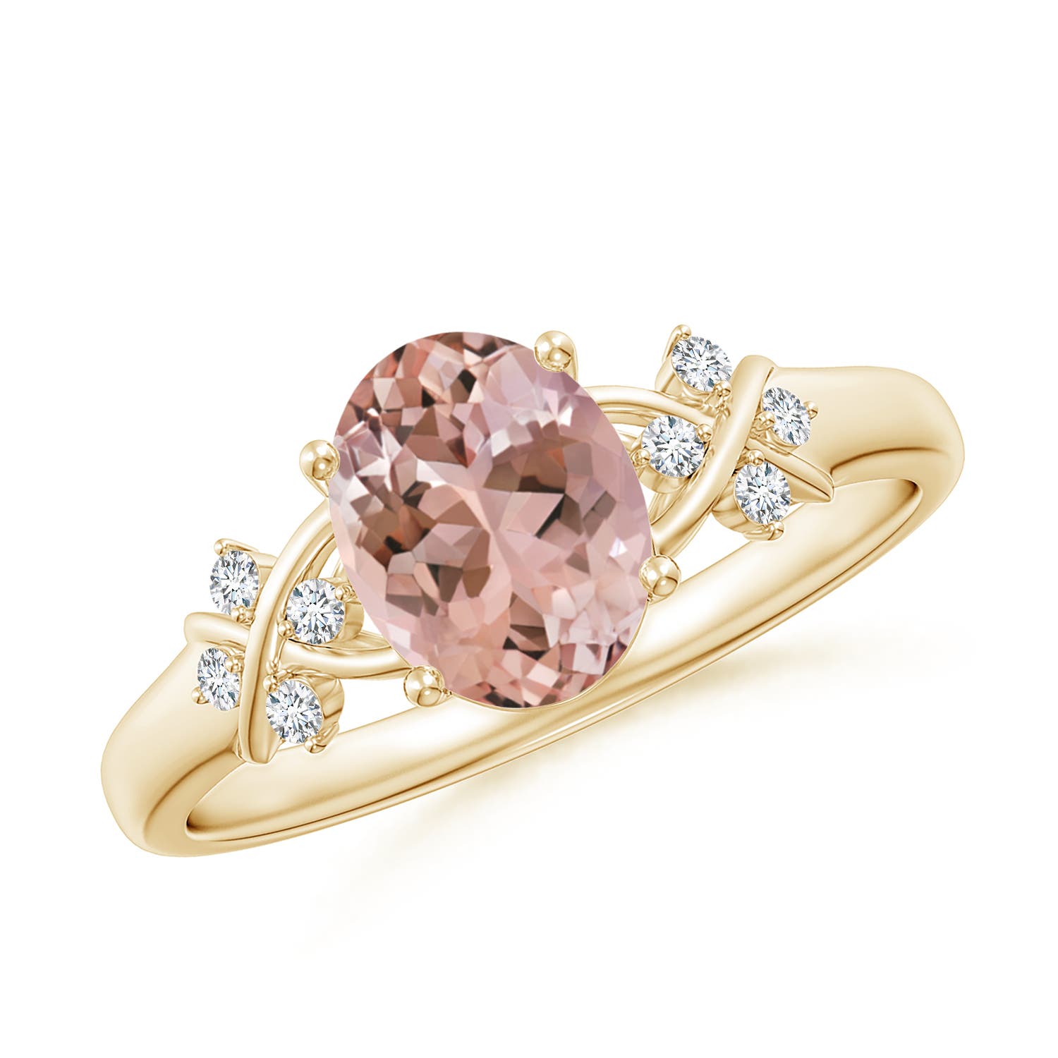 AAAA - Morganite / 1.18 CT / 14 KT Yellow Gold