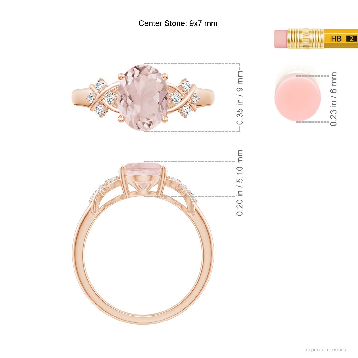 A - Morganite / 1.76 CT / 14 KT Rose Gold