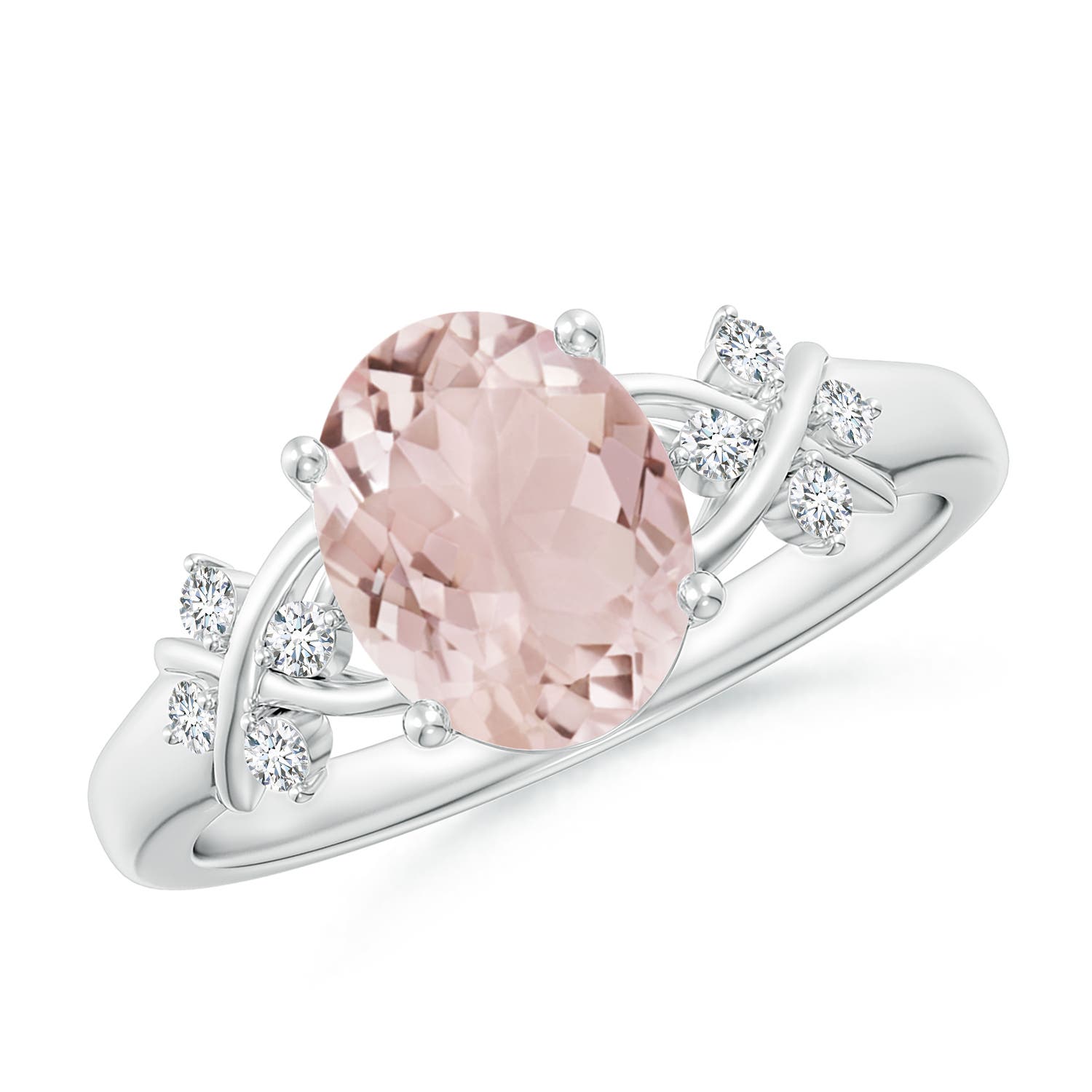 A - Morganite / 1.76 CT / 14 KT White Gold