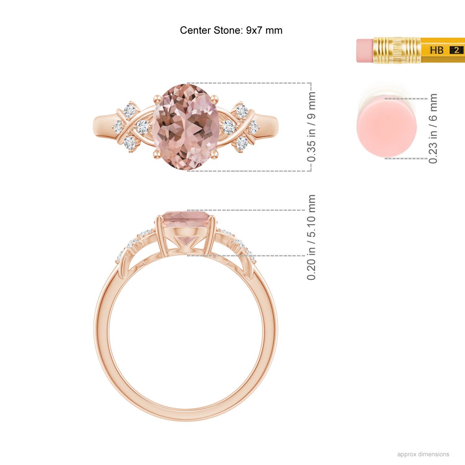 AAAA - Morganite / 1.76 CT / 14 KT Rose Gold