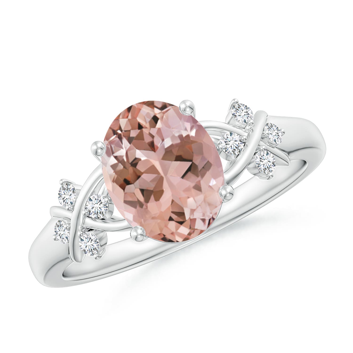 AAAA - Morganite / 1.76 CT / 14 KT White Gold