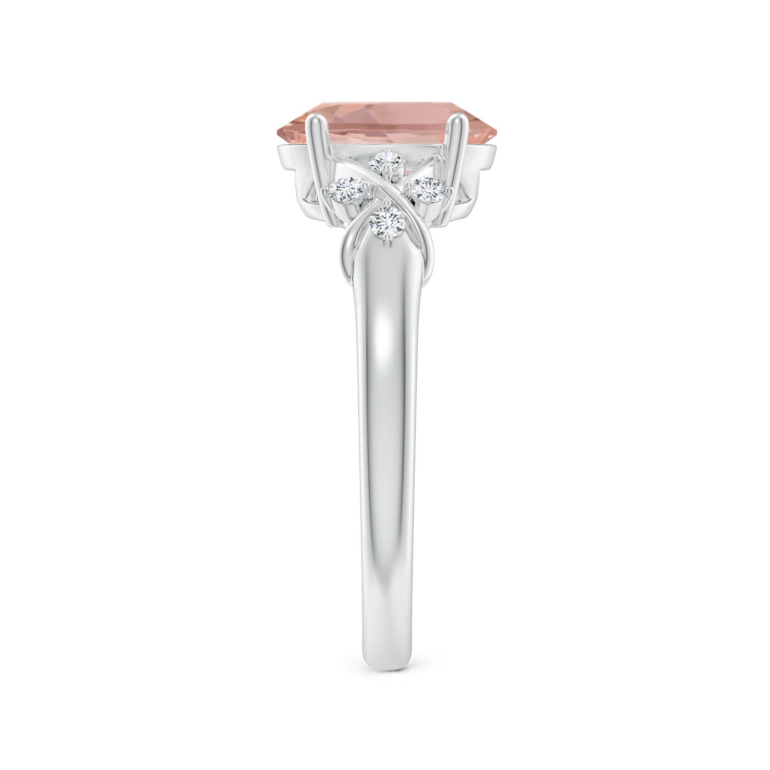 AAAA - Morganite / 1.76 CT / 14 KT White Gold