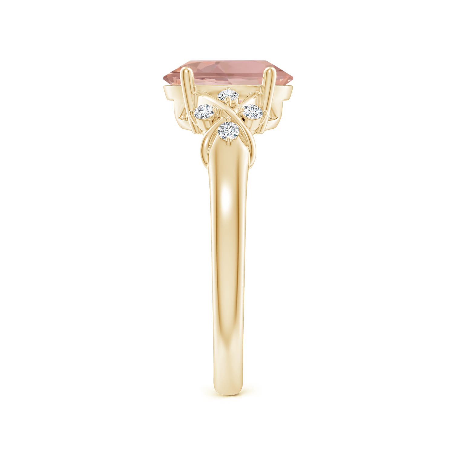 AAAA - Morganite / 1.76 CT / 14 KT Yellow Gold