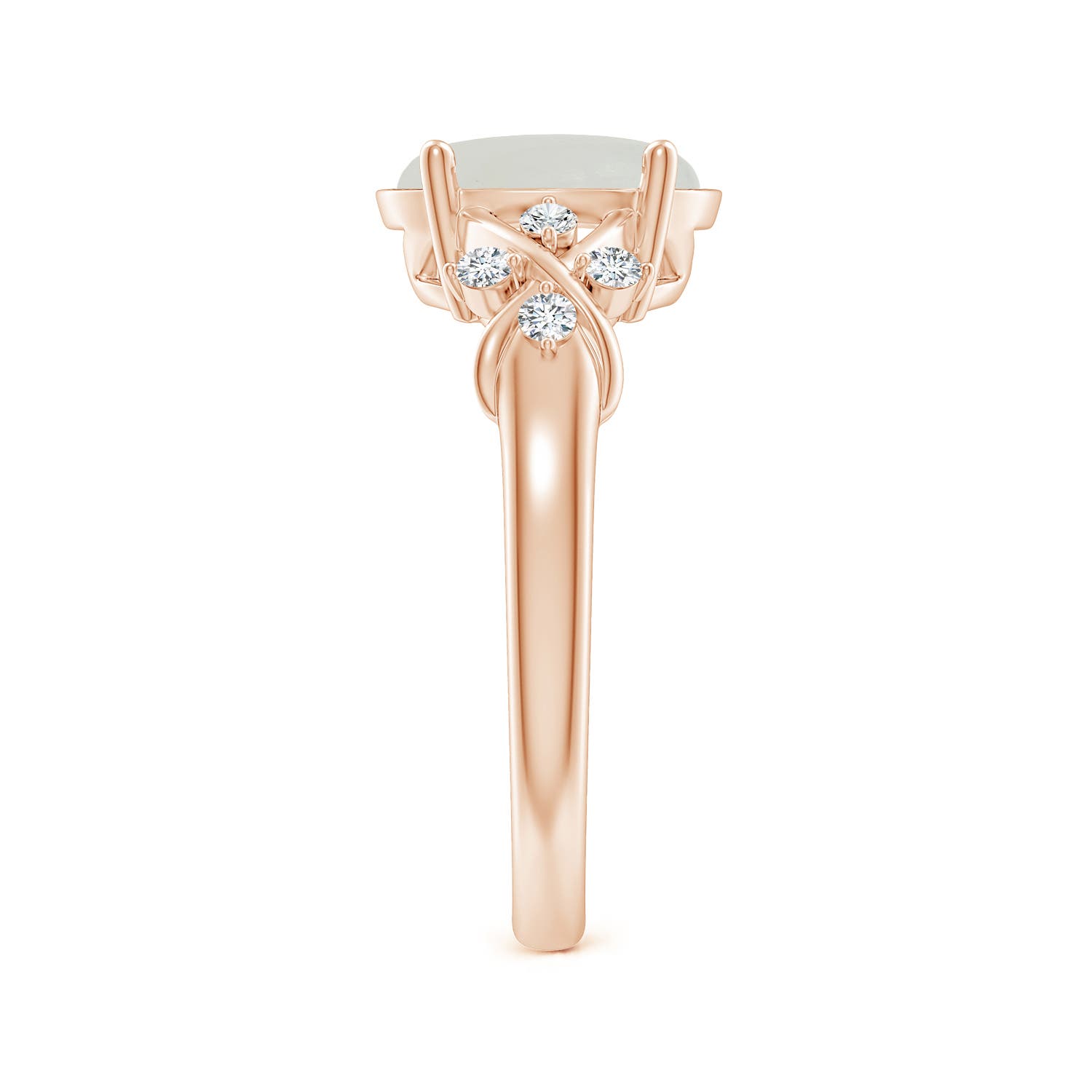 A - Moonstone / 2.67 CT / 14 KT Rose Gold