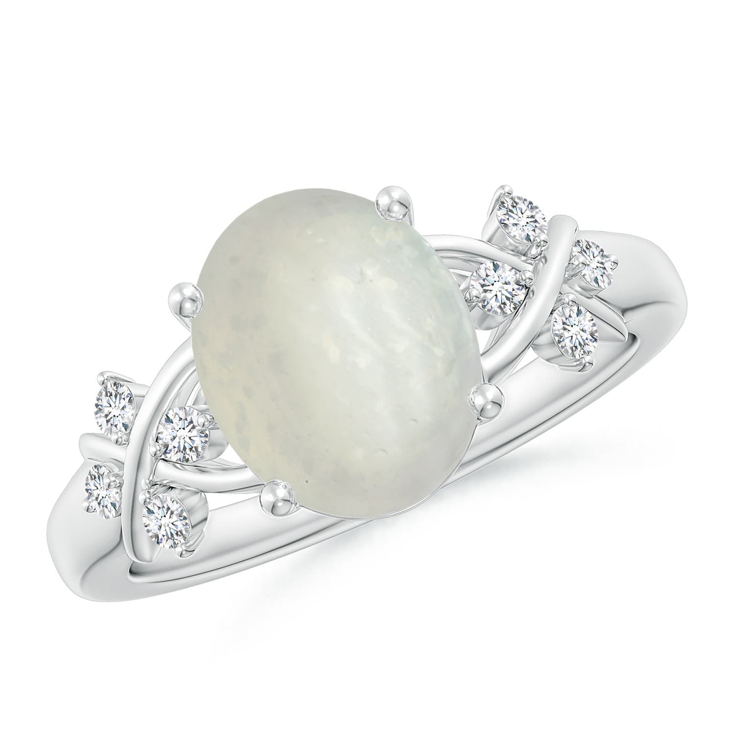 A - Moonstone / 2.67 CT / 14 KT White Gold