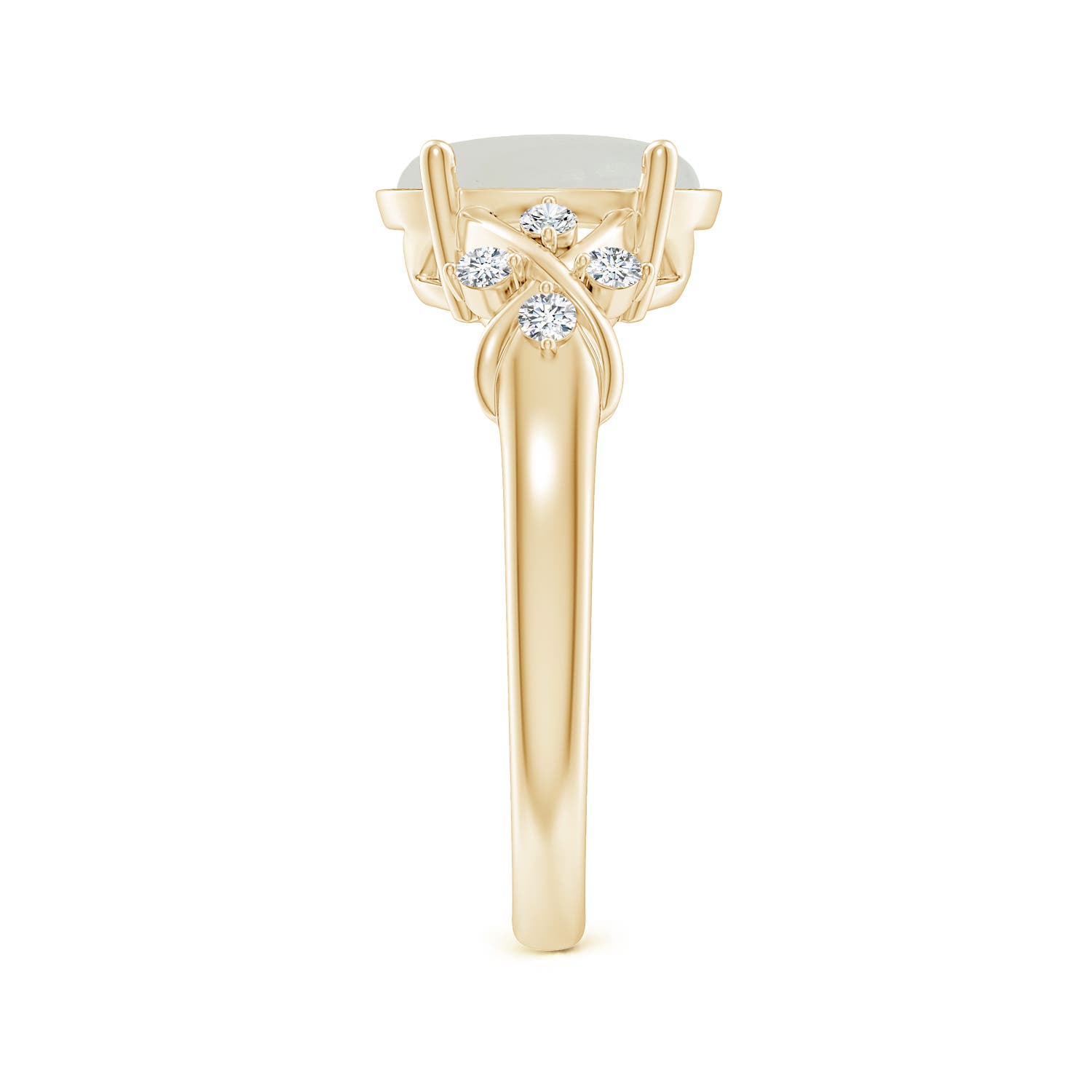 A - Moonstone / 2.67 CT / 14 KT Yellow Gold