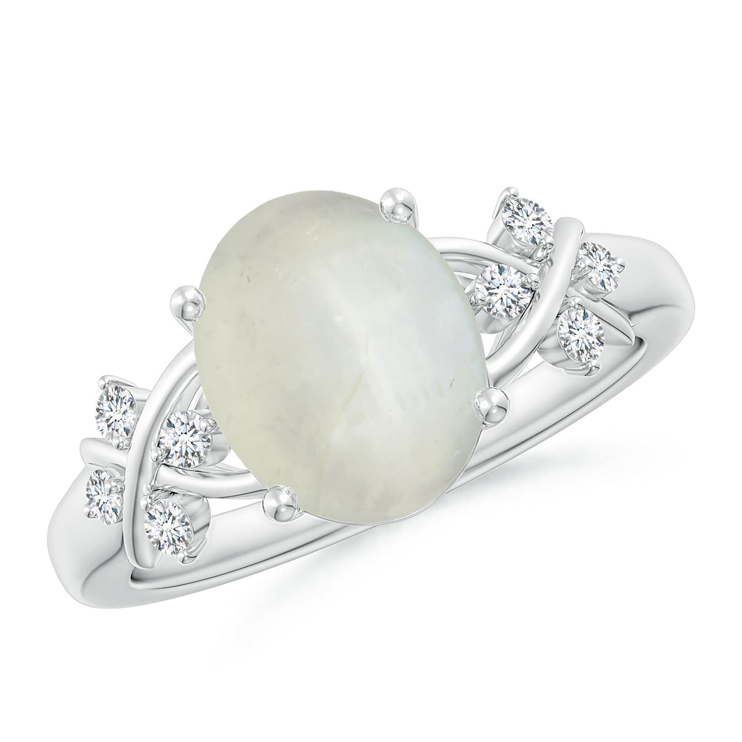 AA - Moonstone / 2.67 CT / 14 KT White Gold