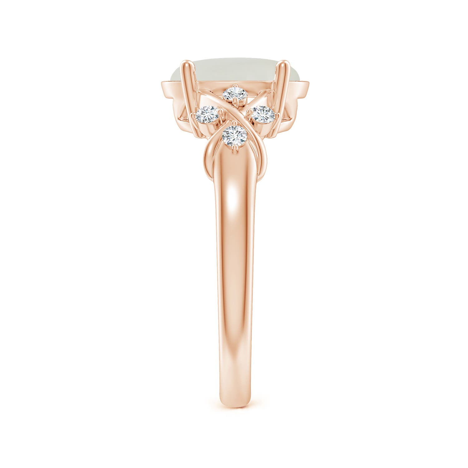 AAAA - Moonstone / 2.67 CT / 14 KT Rose Gold