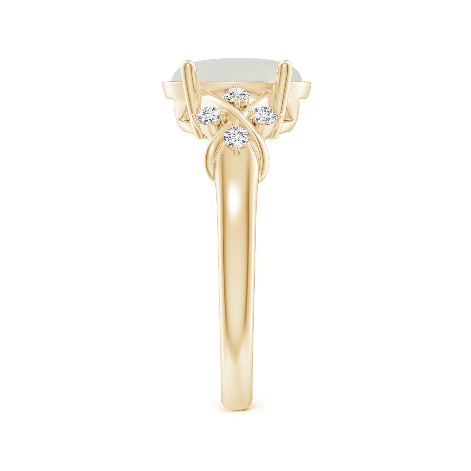 AAAA - Moonstone / 2.67 CT / 14 KT Yellow Gold